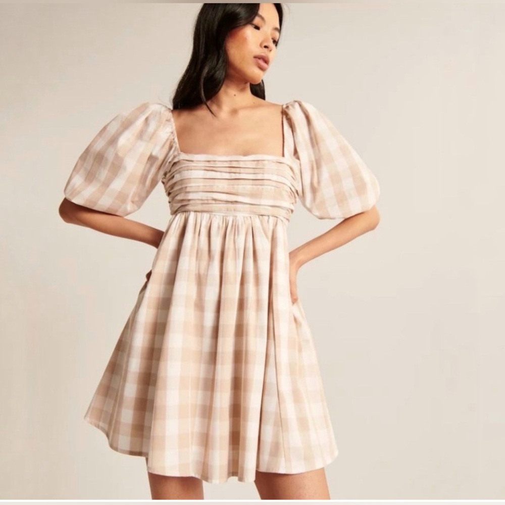 Abercrombie & Fitch baby doll dress XS gingham party vacation